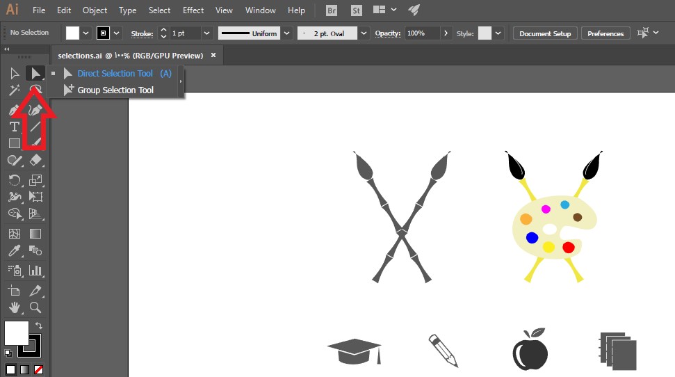 آموزش انتخاب اشیاء در ایلوستریتور آموزش انتخاب اشیاء در ایلوستریتور