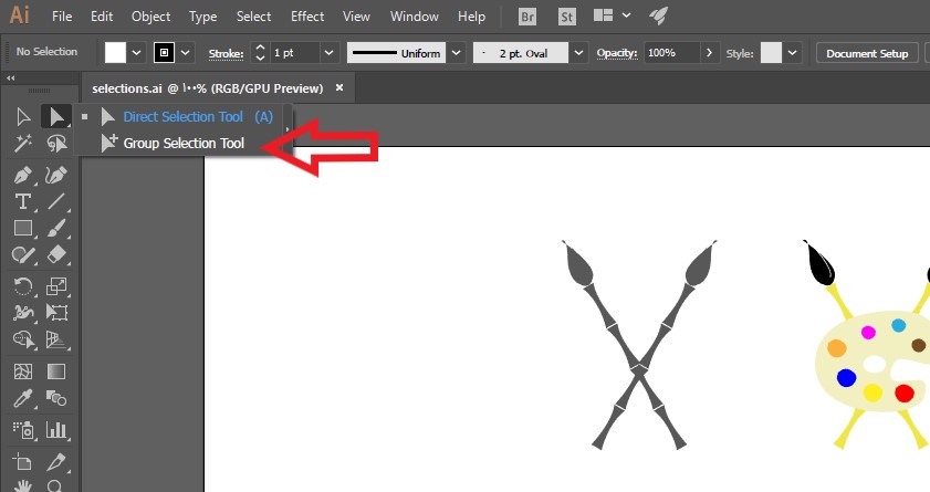 آموزش انتخاب اشیاء در ایلوستریتور آموزش انتخاب اشیاء در ایلوستریتور