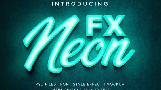 تکست افکت نئون سه بعدی بسیار جذاب  تکست افکت نئون سه بعدی بسیار جذاب