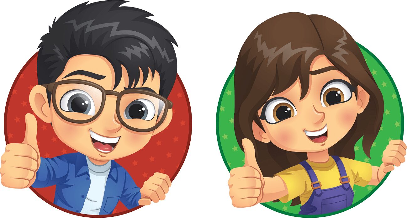 وکتور کاراکتر صورت پسر و دختر وکتور کاراکتر صورت پسر و دختر