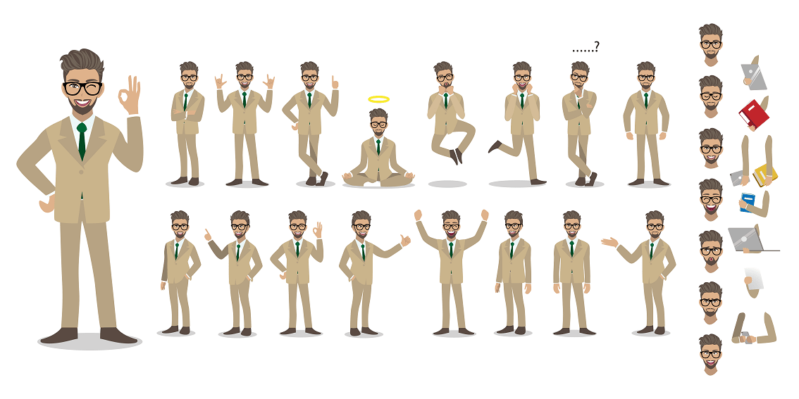وکتور کاراکتر مرد کارمند