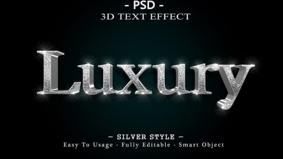 تکست افکت نقره ای لاکچری فوق العاده زیبا و کاربردی تکست افکت نقره ای لاکچری فوق العاده زیبا و کاربردی