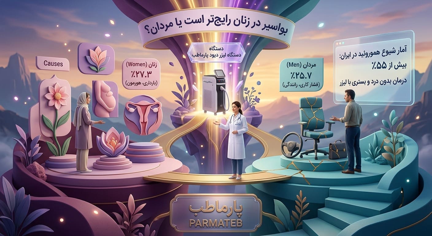 بواسیر در زنان رایج‌تر است یا مردان؟ بررسی آمارها، علل و بهترین روش درمان